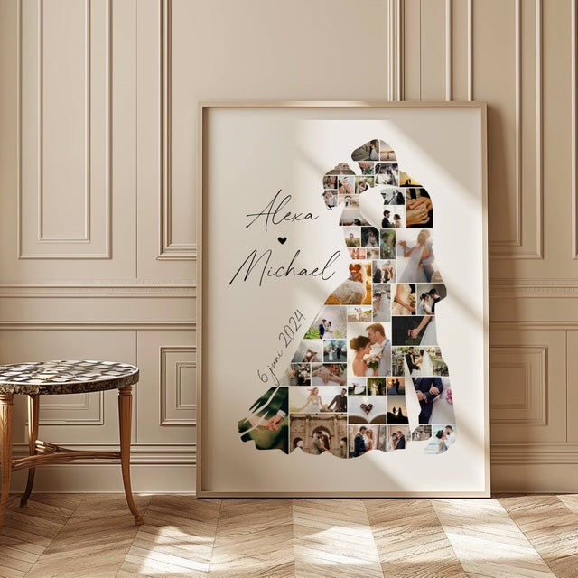 Huwelijk vrouw links kus